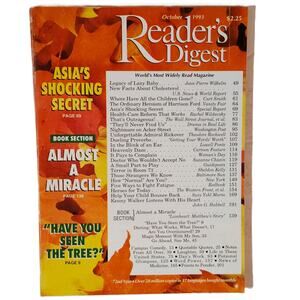 Reader's Digest October 1993 Asia's Shocking Secret Vintage Magazine